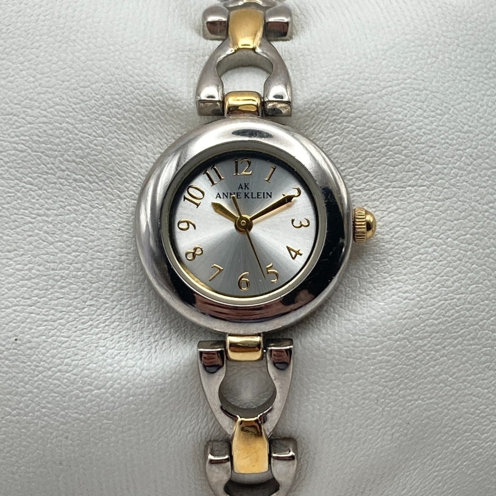 Anne Klein Women's Watch 22mm Silver Gold Two Tone Round Battery SMALL 5.75"